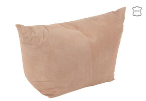 J-LINE POEF MELISSA VIERKANT LEDER ROZE