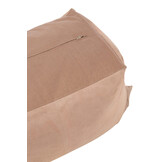 J-LINE POEF MELISSA VIERKANT LEDER ROZE