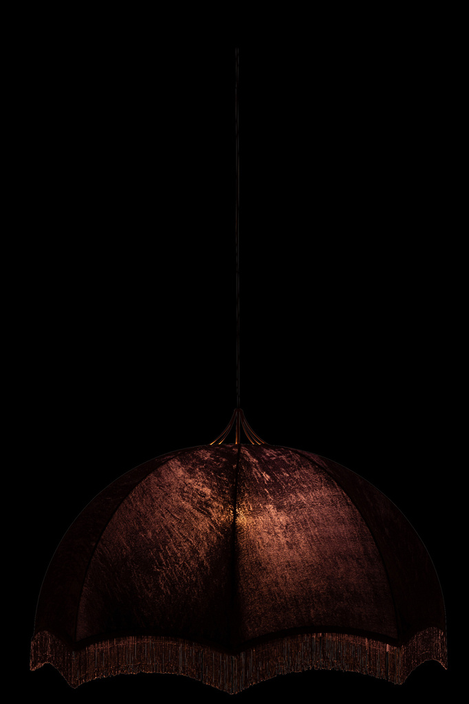 J-LINE HANGING LAMP VELVET/COTTON PURPLE LARGE