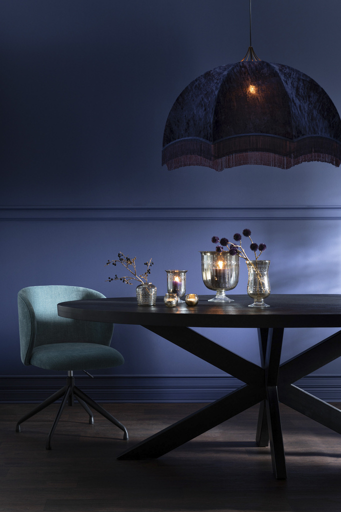 J-LINE HANGING LAMP VELVET/COTTON PURPLE LARGE