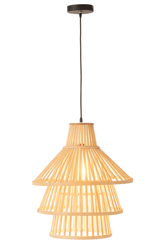 J-LINE HANGING LAMP LAYERS BAMBOO NATURAL LARGE