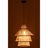J-LINE HANGING LAMP LAYERS BAMBOO NATURAL LARGE