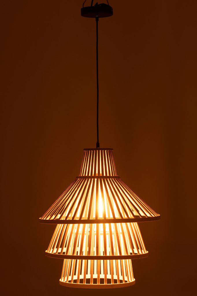 J-LINE HANGING LAMP LAYERS BAMBOO NATURAL LARGE