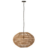 J-LINE HANGING LAMP RATTAN/METAL BROWN/BLACK LARGE