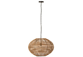 J-LINE HANGING LAMP RATTAN/METAL BROWN/BLACK LARGE