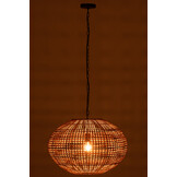 J-LINE HANGING LAMP RATTAN/METAL BROWN/BLACK LARGE