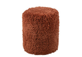 J-LINE POEF CYLINDER SHAGGY POLYESTER BAKSTEENROOD