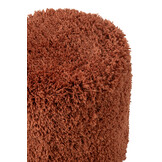 J-LINE POEF CYLINDER SHAGGY POLYESTER BAKSTEENROOD