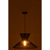 J-LINE HANGLAMP LAYERS BAMBOE ZWART SMALL