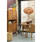 J-LINE HANGING LAMP RATTAN/METAL BROWN/BLACK LARGE