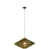 J-LINE HANGLAMP OVNI IJZER/JUTE GROEN SMALL