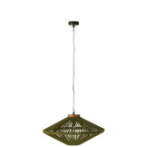 J-LINE HANGLAMP OVNI IJZER/JUTE GROEN SMALL