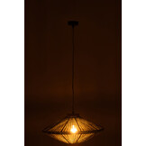 J-LINE HANGLAMP OVNI IJZER/JUTE GROEN SMALL