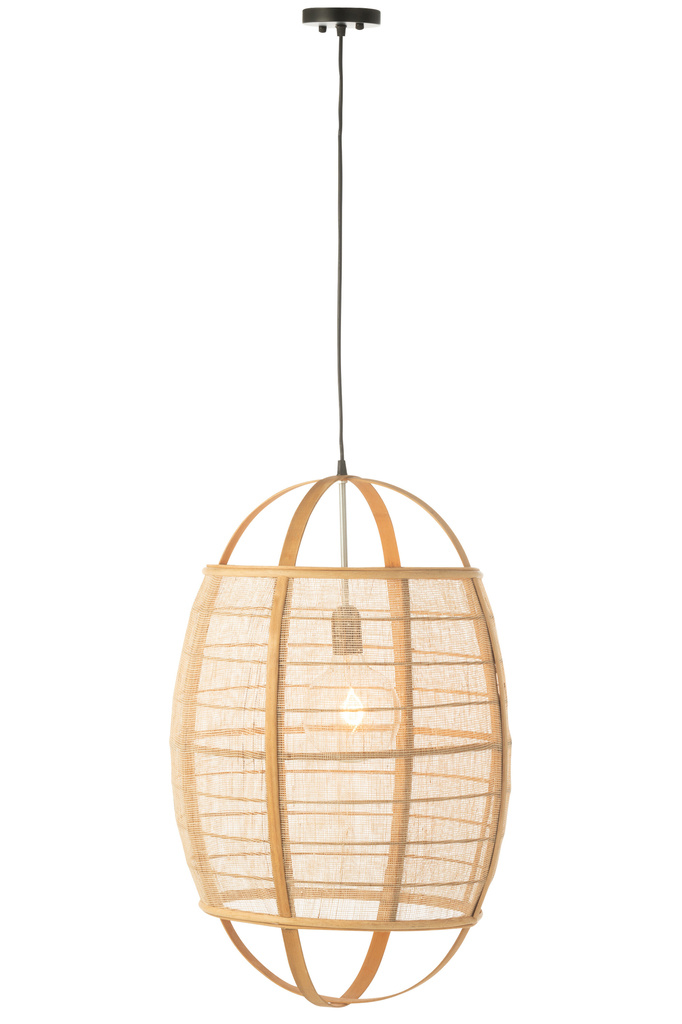 J-LINE HANGLAMP ION LINNEN/BAMBOE NATUREL LARGE