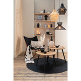 J-LINE HANGLAMP LAYERS BAMBOO ZWART LARGE