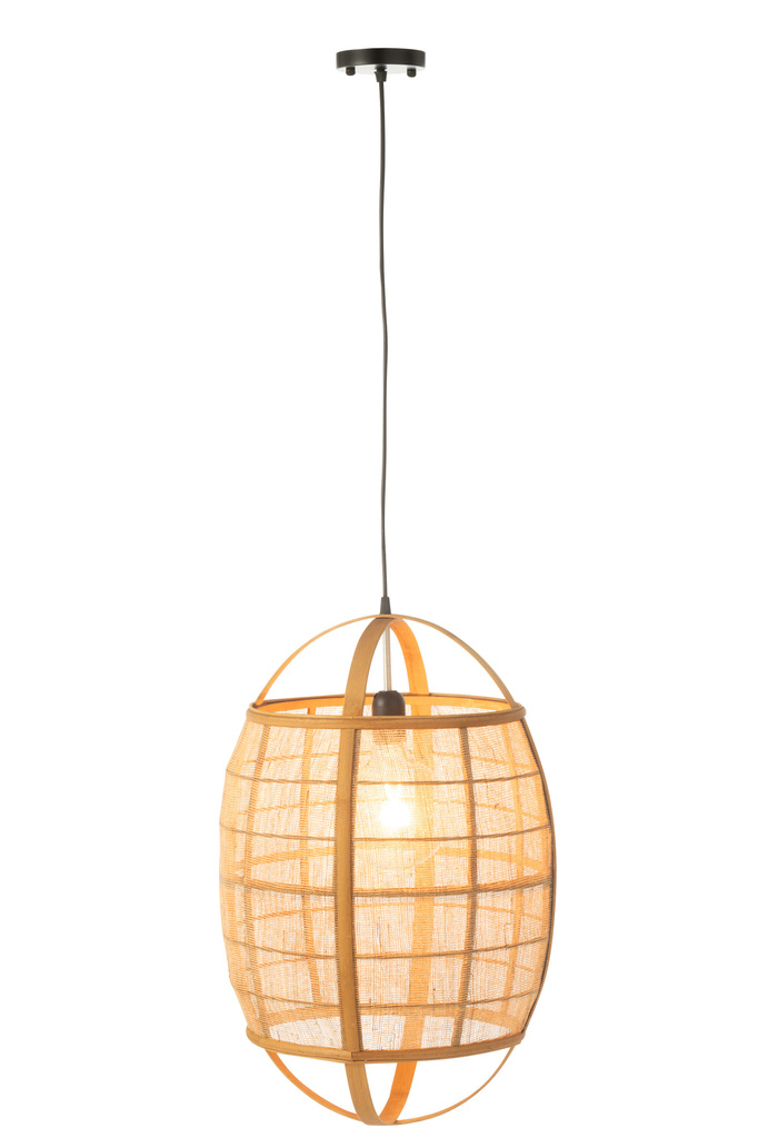 J-LINE HANGLAMP ION LINNEN/BAMBOE NATUREL SMALL