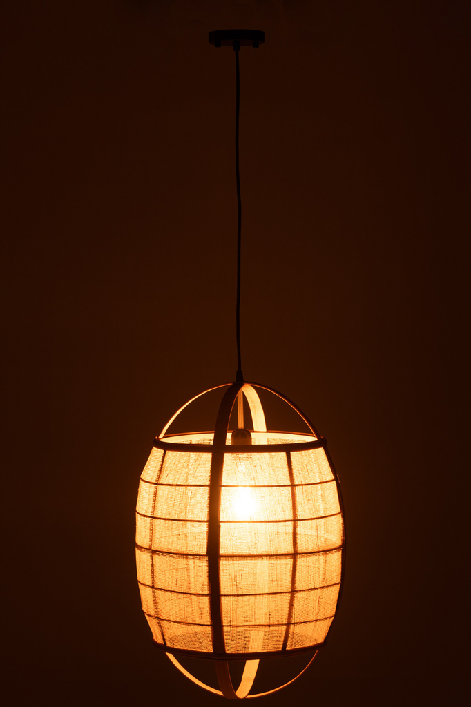 J-LINE HANGLAMP ION LINNEN/BAMBOE NATUREL SMALL