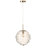 J-LINE HANGLAMP HONEYCOMB GLAS LICHT COGNAC