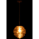 J-LINE HANGLAMP HONEYCOMB GLAS LICHT COGNAC