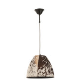 J-LINE HANGLAMP COW FUR/METAAL ZWART/WIT