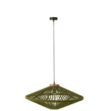 J-LINE HANGLAMP OVNI IJZER/JUTE GROEN MEDIUM