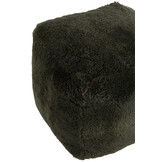 J-LINE POEF VIERKANT SCHAPENVACHT GROEN