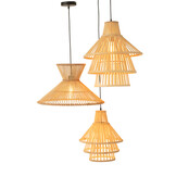 J-LINE HANGLAMP LAYERS BAMBOE NATUUR SMALL