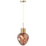 J-LINE HANGLAMP METAAL/GLAS GOUD/KOPER