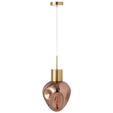 J-LINE HANGLAMP METAAL/GLAS GOUD/KOPER
