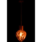 J-LINE HANGLAMP METAAL/GLAS GOUD/KOPER