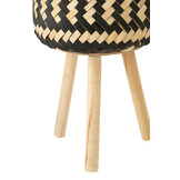 J-LINE SET VAN 3 BASKET PATTERNS 3 LEGS – BAMBOO NATURAL/BLACK