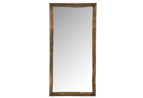 J-LINE WANDSPIEGEL RECHTHOEK HOUT BRUIN LARGE