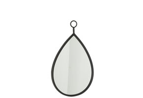J-LINE HANGENDE SPIEGEL DROP MIRROR/MDF BLACK MEDIUM