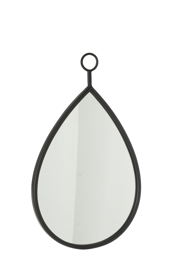 J-LINE HANGENDE SPIEGEL DROP MIRROR/MDF BLACK MEDIUM