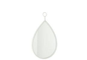 J-LINE HANGENDE SPIEGEL DROP MIRROR/MDF WHITE MEDIUM