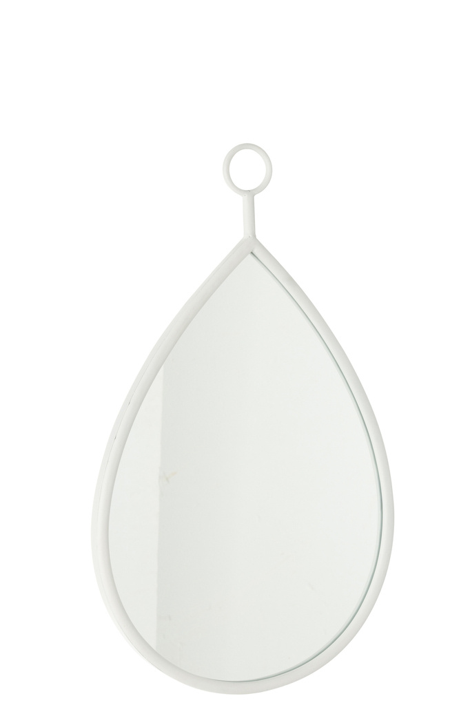 J-LINE HANGENDE SPIEGEL DROP MIRROR/MDF WHITE MEDIUM