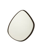 J-LINE HANGENDE SPIEGEL ABSTRACT MIRROR/MDF DARK BROWN LARGE