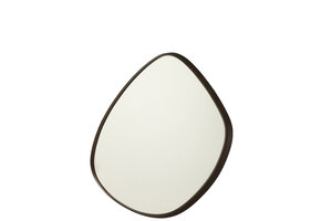 J-LINE HANGENDE SPIEGEL ABSTRACT MIRROR/MDF DARK BROWN LARGE