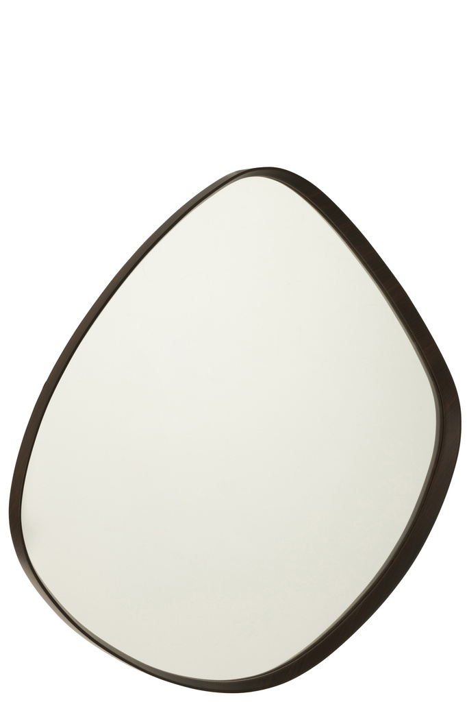 J-LINE HANGENDE SPIEGEL ABSTRACT MIRROR/MDF DARK BROWN LARGE