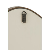 J-LINE HANGENDE SPIEGEL ABSTRACT MIRROR/MDF DARK BROWN LARGE