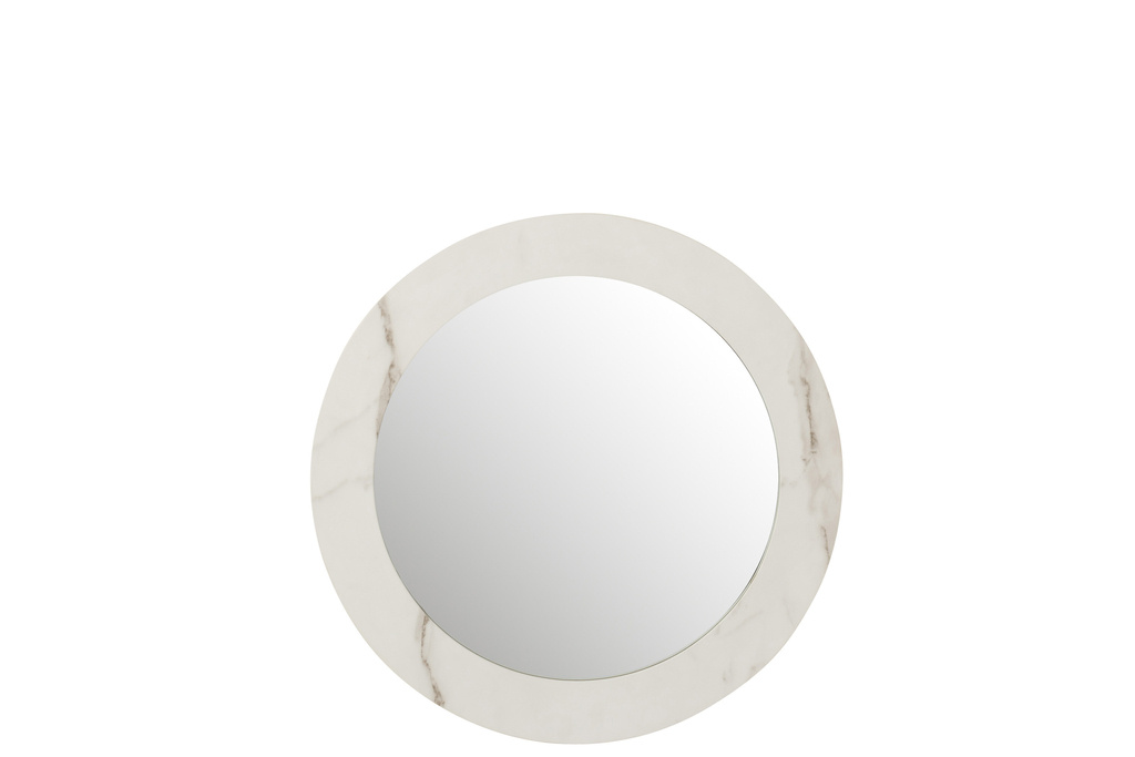 J-LINE SPIEGEL MARBLE MDF/GLAS WIT KLEIN
