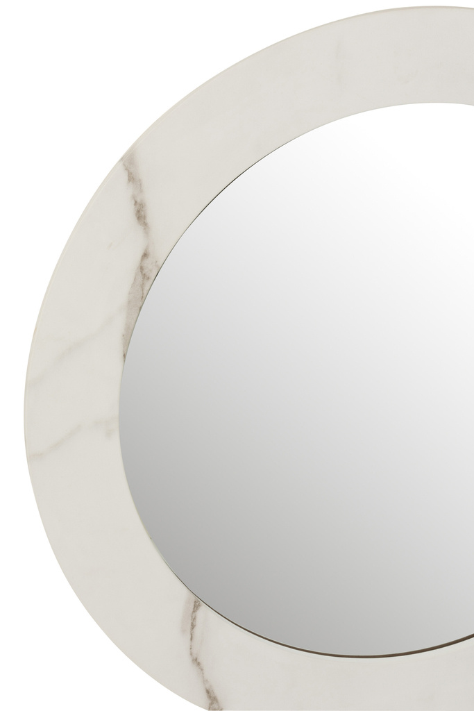 J-LINE SPIEGEL MARBLE MDF/GLAS WIT KLEIN