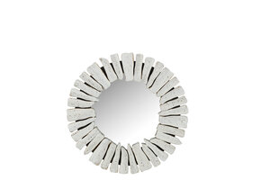 J-LINE SPIEGEL VACAY HOUT WIT KLEIN