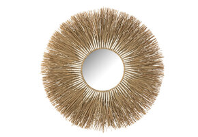 J-LINE SPIEGEL MELISSA STRO NATUREL/WIT LARGE