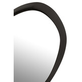 J-LINE RONDE WANDSPIEGEL METAAL/GLAS ZWART SMALL