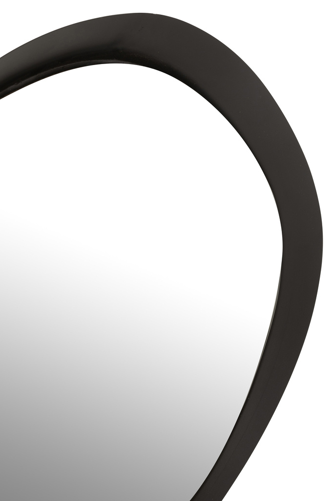 J-LINE RONDE WANDSPIEGEL METAAL/GLAS ZWART SMALL