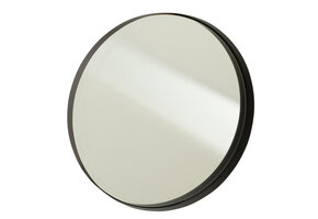 J-LINE SPIEGEL ROND – METAAL ZWARTE RAND GROOT