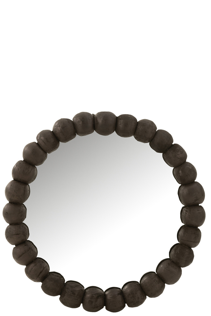 J-LINE SPIEGEL BALLS – HOUT ZWART 80×80 CM