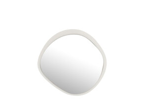 J-LINE WANDSPIEGEL ROND METAAL/GLAS WIT SMALL