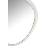 J-LINE WANDSPIEGEL ROND METAAL/GLAS WIT SMALL
